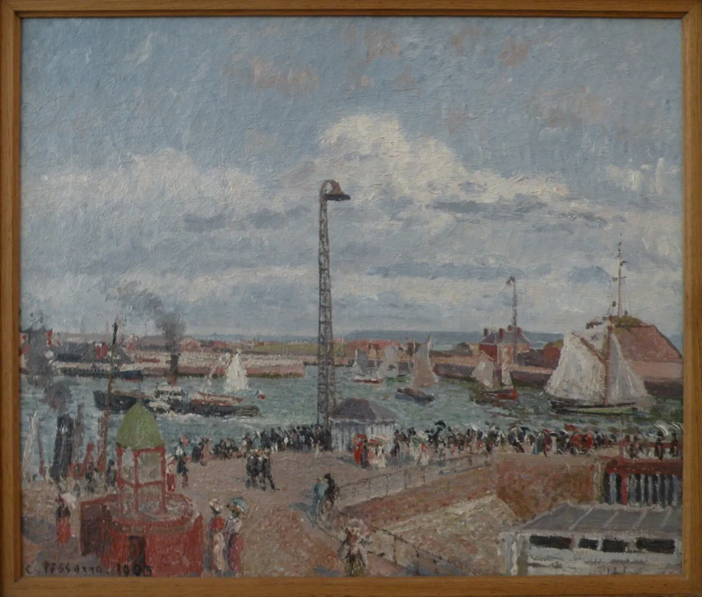 L'anse des pilotes au Havre. Haute mer. Après-midi. Soleil (1903) by Camille Pissarro — original painting reproduced as a hand-painted oil on canvas