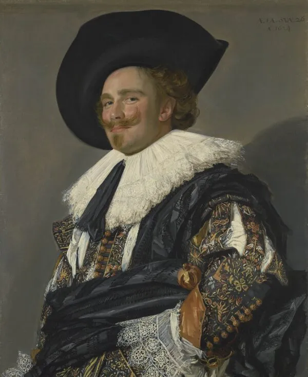 Laughing Cavalier (1624) by Frans Hals — original painting reproduced as a hand-painted oil on canvas