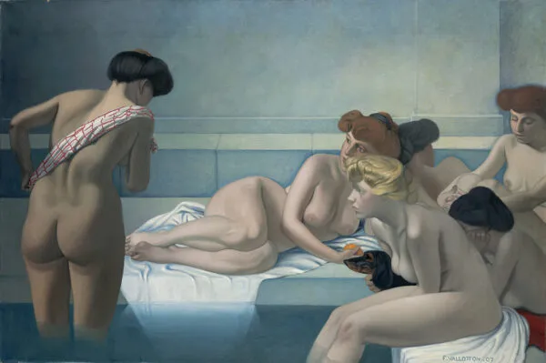 Le Bain turc (1907) by Félix Vallotton — original painting reproduced as a hand-painted oil on canvas