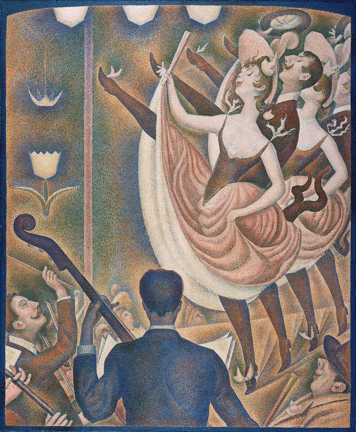 Le Chahut (1889) by Georges Seurat — original painting reproduced as a hand-painted oil on canvas