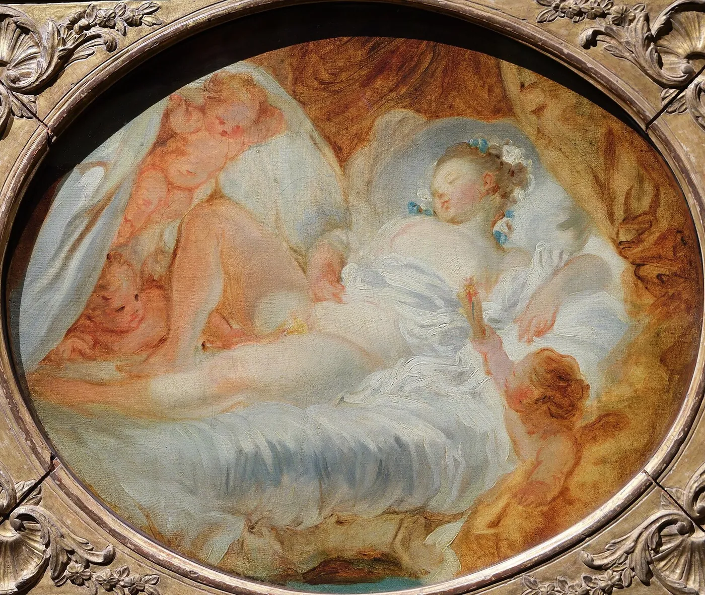 Le feu aux poudres (1778) by Jean-Honoré Fragonard — original painting reproduced as a hand-painted oil on canvas