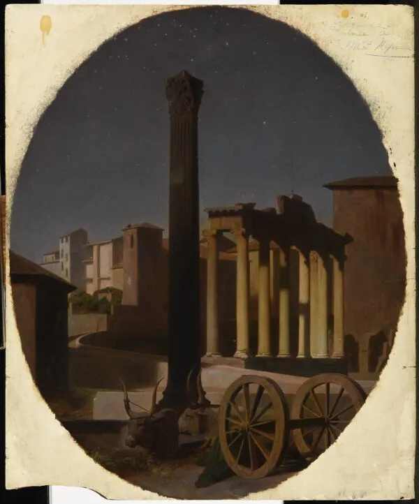 Le Forum, la nuit (1842) by Jean-Léon Gérôme — original painting reproduced as a hand-painted oil on canvas