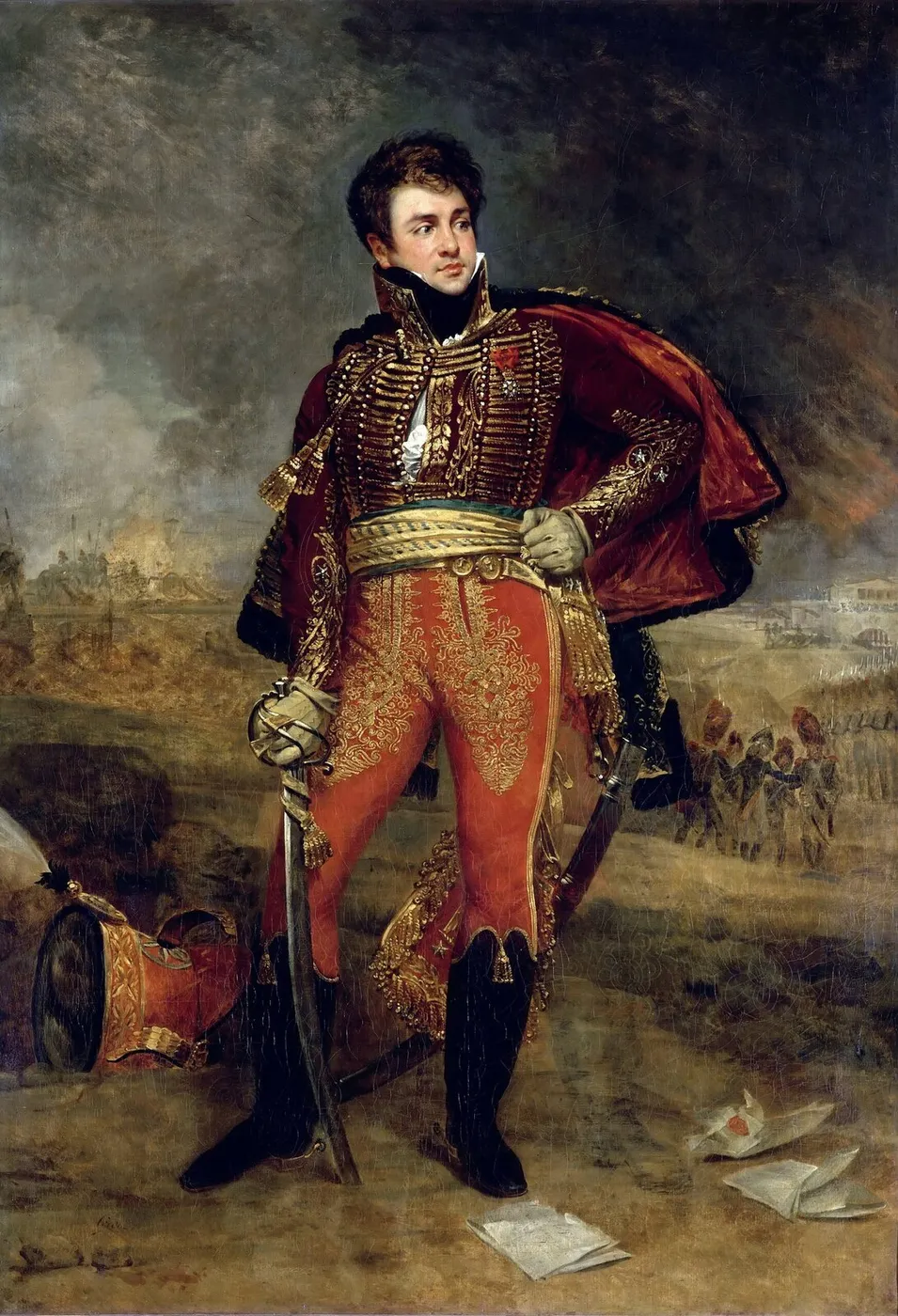 Le général comte François Fournier-Sarlovèze (1812) by Antoine-Jean Gros — original painting reproduced as a hand-painted oil on canvas