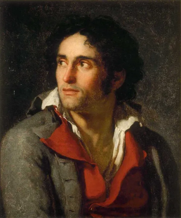 Le Geôlier (1794) by Jacques-Louis David — original painting reproduced as a hand-painted oil on canvas