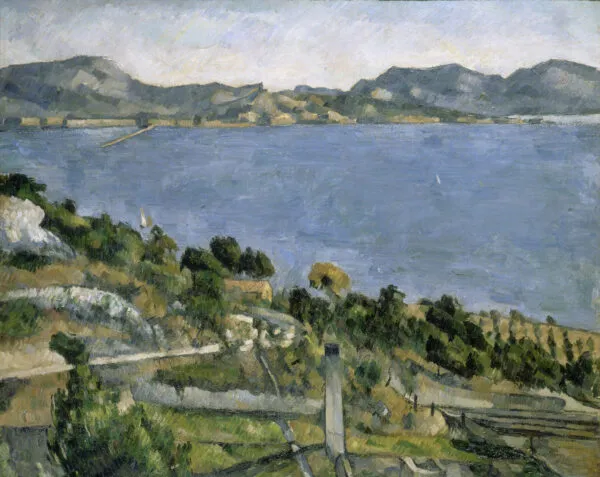 Le Golfe de Marseille vu de l'Estaque (The Gulf of Marseille Seen from L'Estaque) (1878) by Paul Cézanne — original painting reproduced as a hand-painted oil on canvas