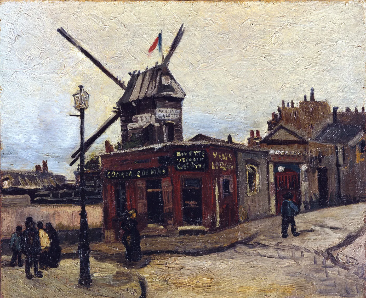 Le Moulin de la Galette (1886) by Vincent van Gogh — original painting reproduced as a hand-painted oil on canvas
