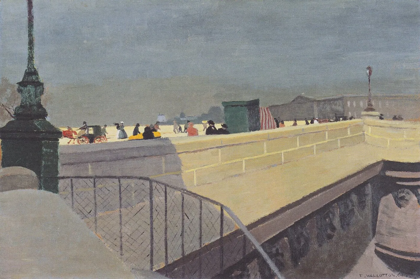 Le Pont Neuf (1901) by Félix Vallotton — original painting reproduced as a hand-painted oil on canvas