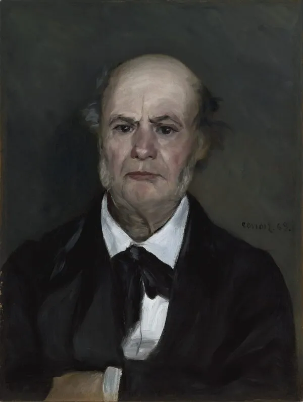 Léonard Renoir, The Artist’s Father (1869) by Pierre-Auguste Renoir — original painting reproduced as a hand-painted oil on canvas