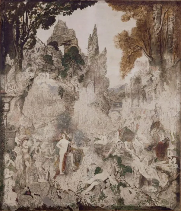 Les Chimères (1884) by Gustave Moreau — original painting reproduced as a hand-painted oil on canvas