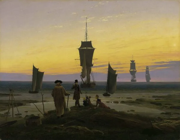Life stages (1834) by Caspar David Friedrich — original painting reproduced as a hand-painted oil on canvas