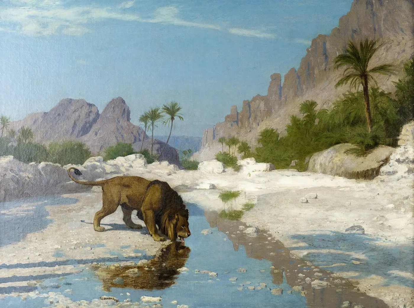 Lion in the Desert — Jean-Léon Gérôme