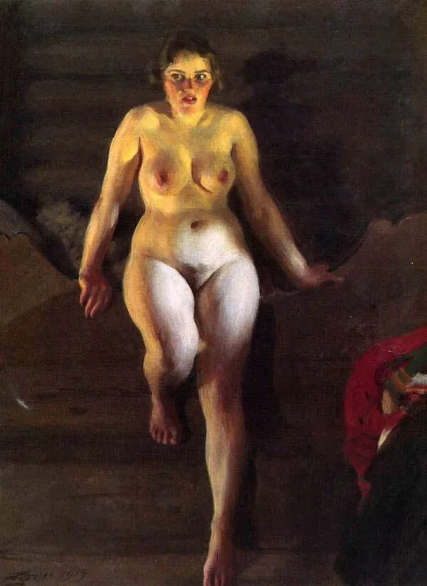 Loft Bed (1919) by Anders Zorn — original painting reproduced as a hand-painted oil on canvas