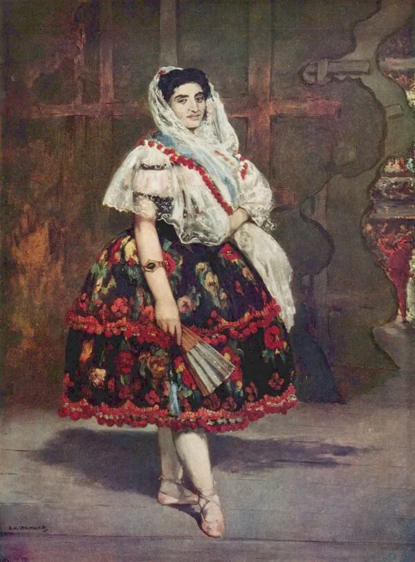 Lola de Valence (1862) by Édouard Manet — original painting reproduced as a hand-painted oil on canvas