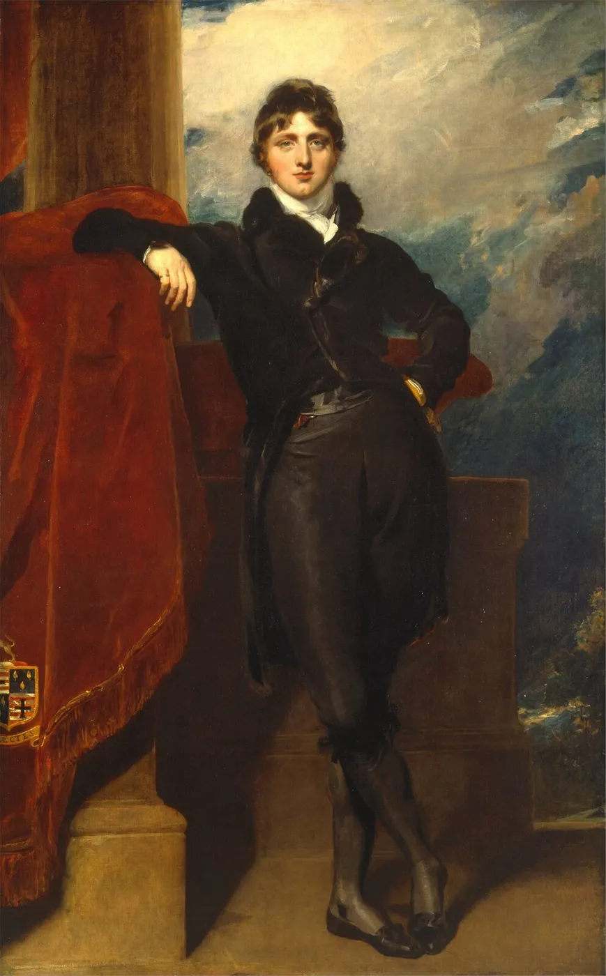 Lord Granville Leveson-Gower, later first Earl Granville (1804) by Thomas Lawrence — original painting reproduced as a hand-painted oil on canvas