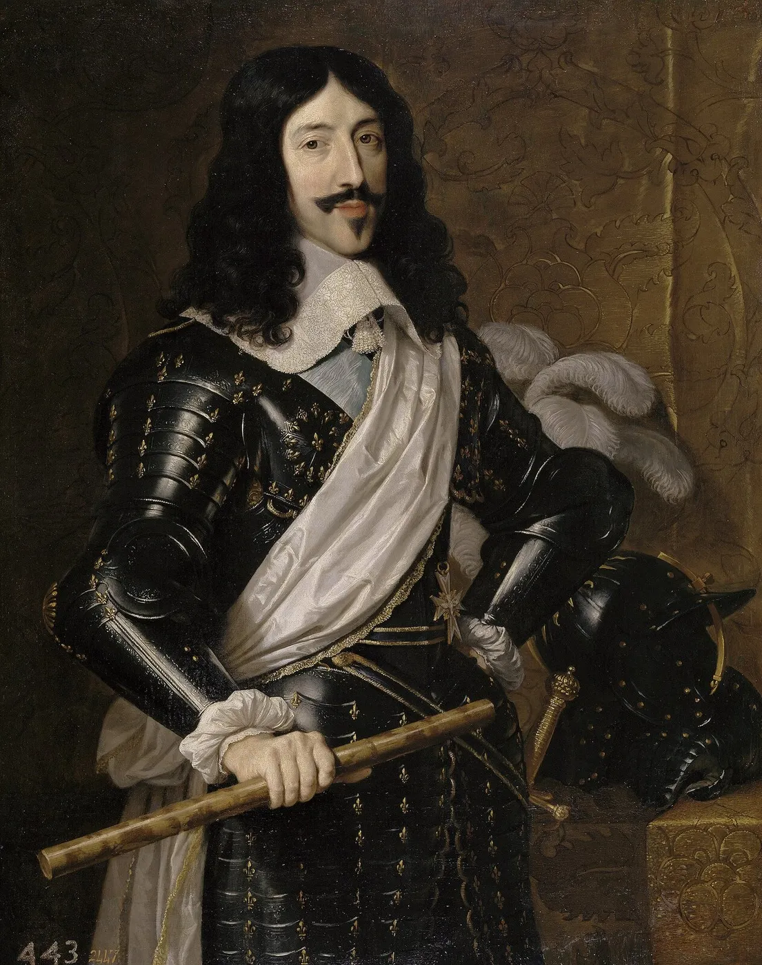 Louis XIII, King of France (1635) by Philippe de Champaigne — original painting reproduced as a hand-painted oil on canvas