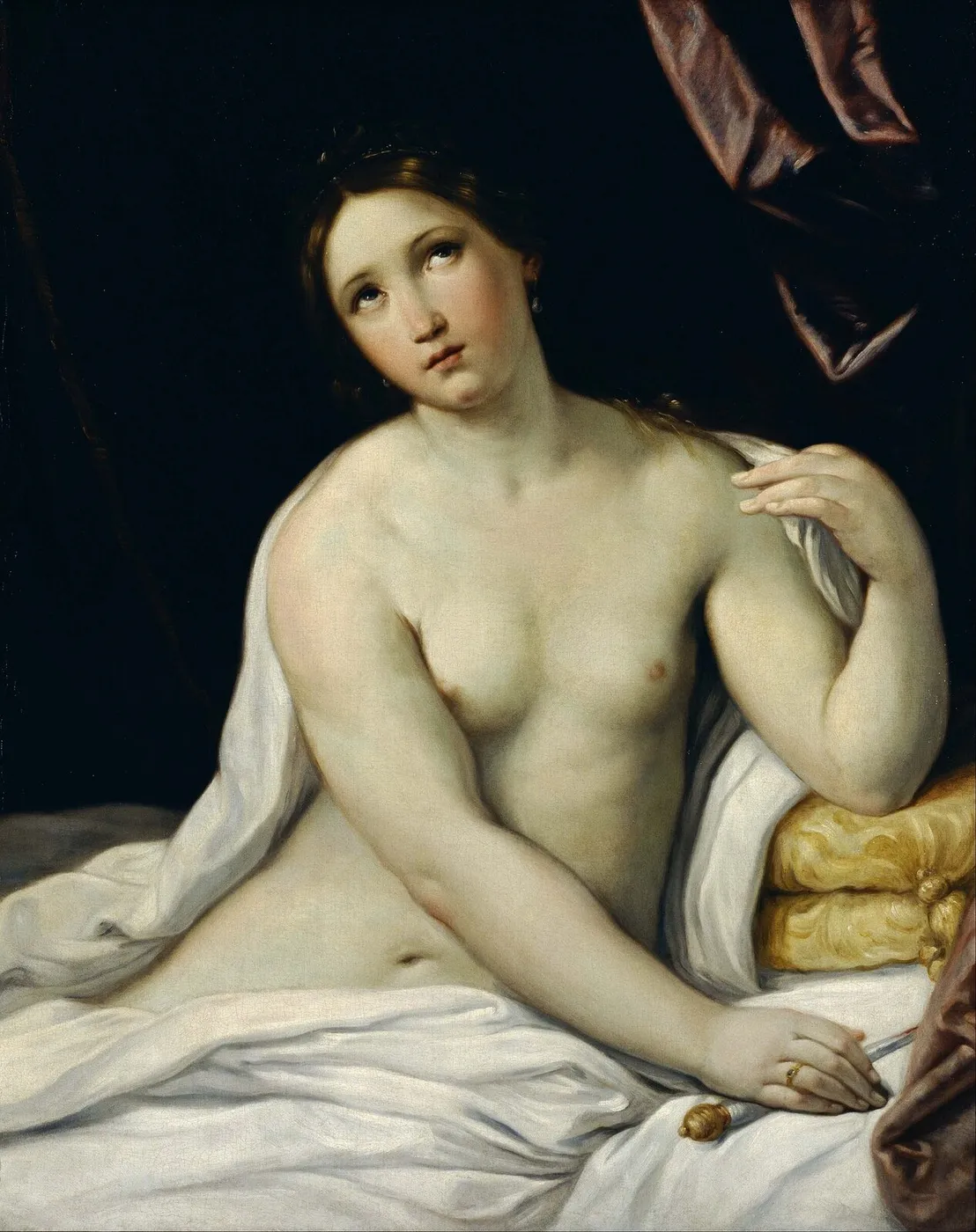 Lucretia (1636) by Guido Reni — original painting reproduced as a hand-painted oil on canvas