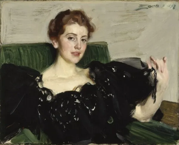 Lucy Turner Joy (1897) by Anders Zorn — original painting reproduced as a hand-painted oil on canvas