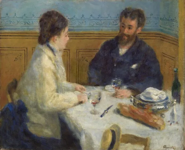 Luncheon (Le Déjeuner) (1875) by Pierre-Auguste Renoir — original painting reproduced as a hand-painted oil on canvas
