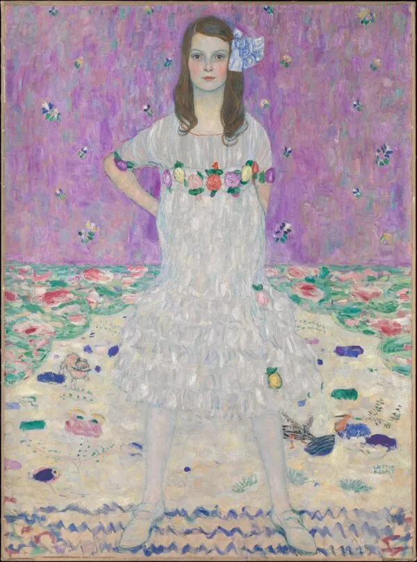 Mäda Primavesi (1903–2000) (1912) by Gustav Klimt — original painting reproduced as a hand-painted oil on canvas