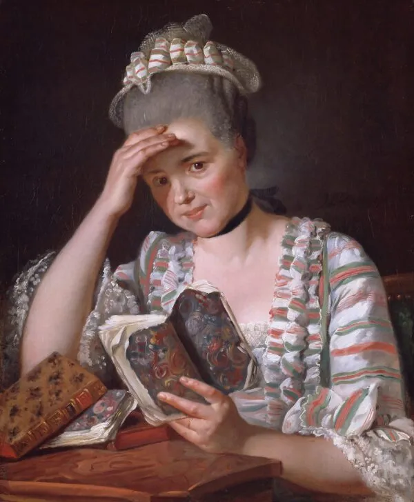 Madame François Buron (1769) by Jacques-Louis David — original painting reproduced as a hand-painted oil on canvas