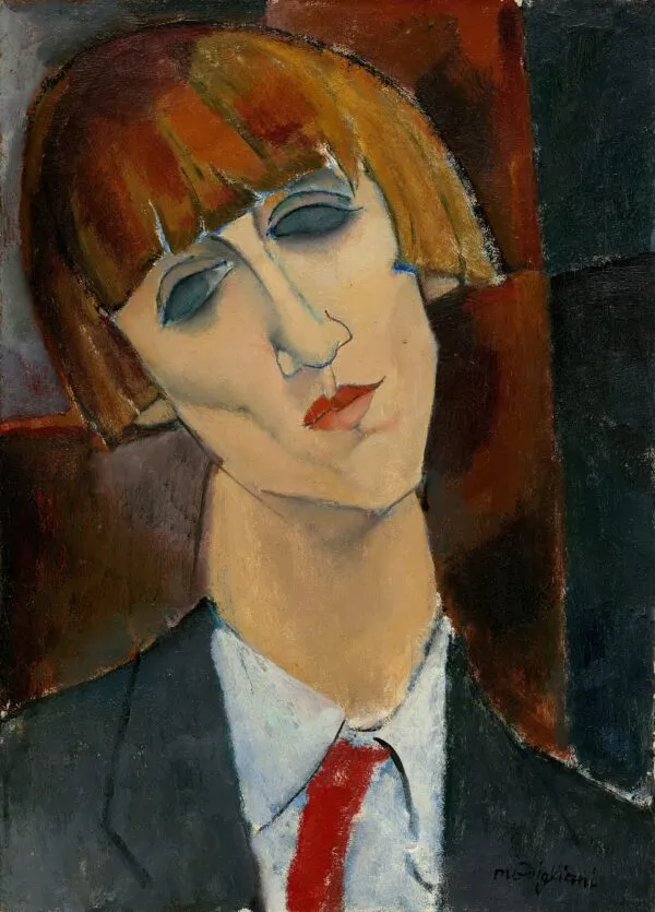 Madame Kisling (1917) by Amedeo Modigliani — original painting reproduced as a hand-painted oil on canvas