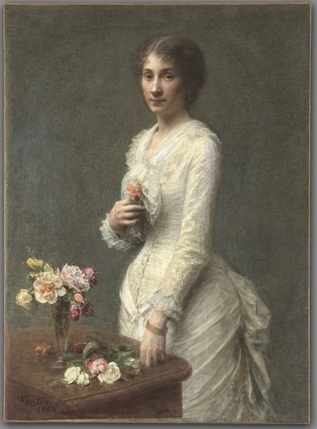 Madame Lerolle (1882) by Henri Fantin-Latour — original painting reproduced as a hand-painted oil on canvas