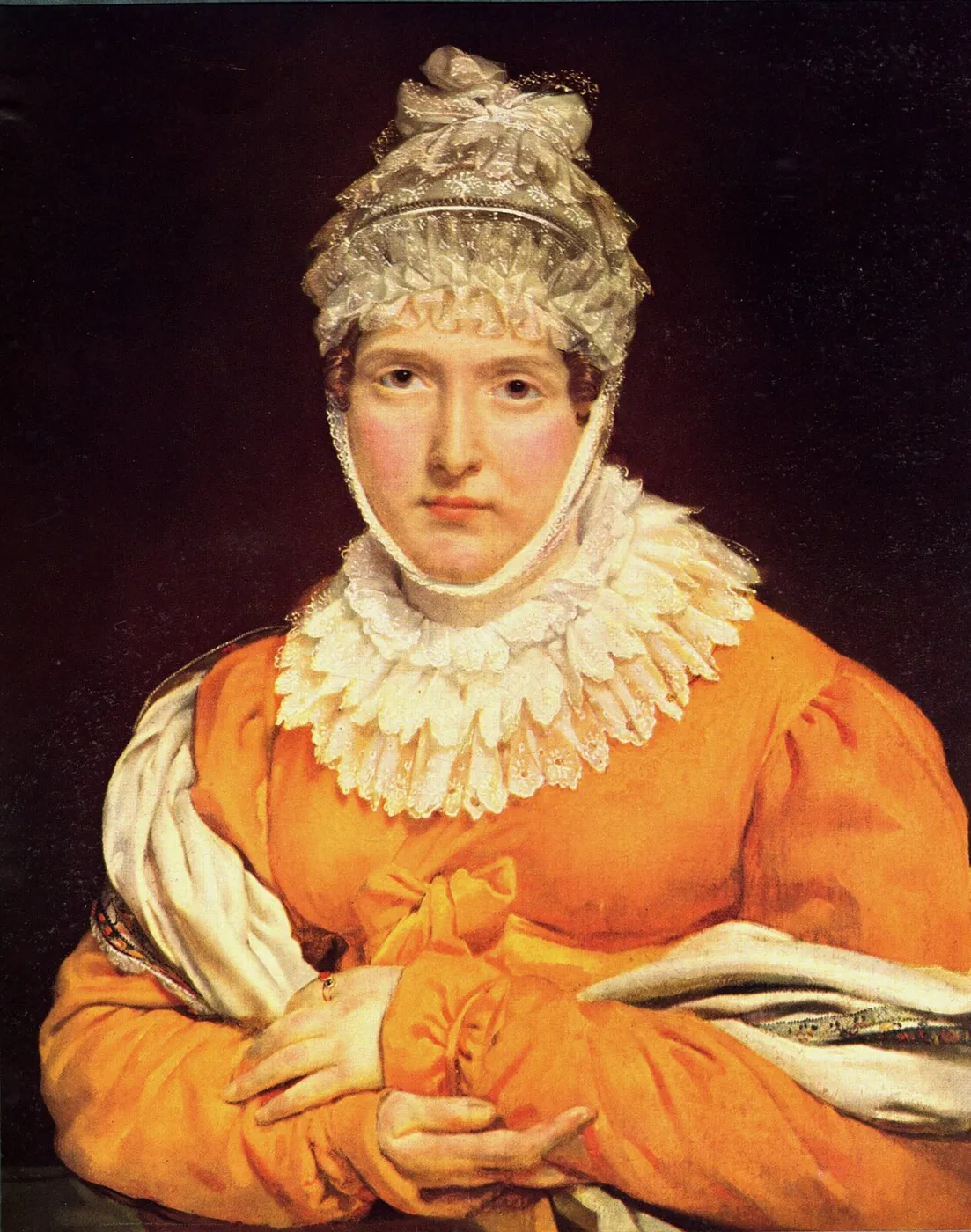 Madame Récamier (1825) by Antoine-Jean Gros — original painting reproduced as a hand-painted oil on canvas