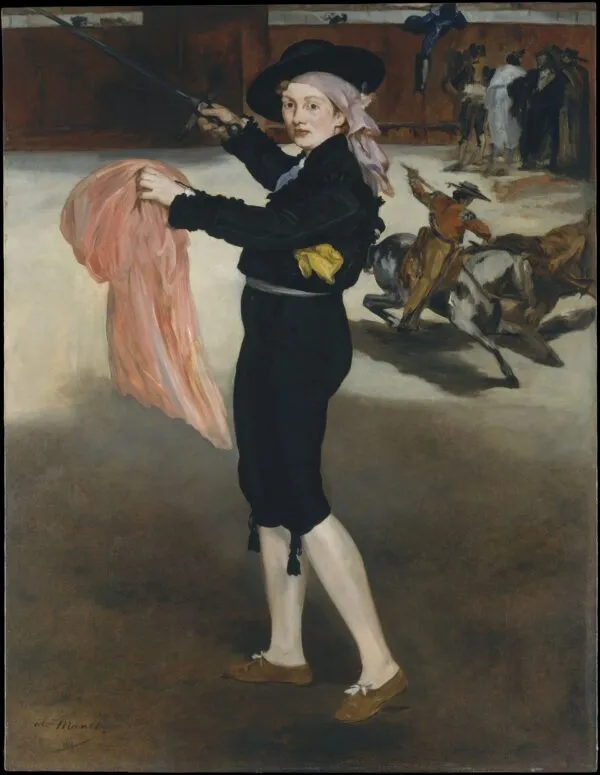 Mademoiselle V. . . in the Costume of an Espada (1862) by Édouard Manet — original painting reproduced as a hand-painted oil on canvas