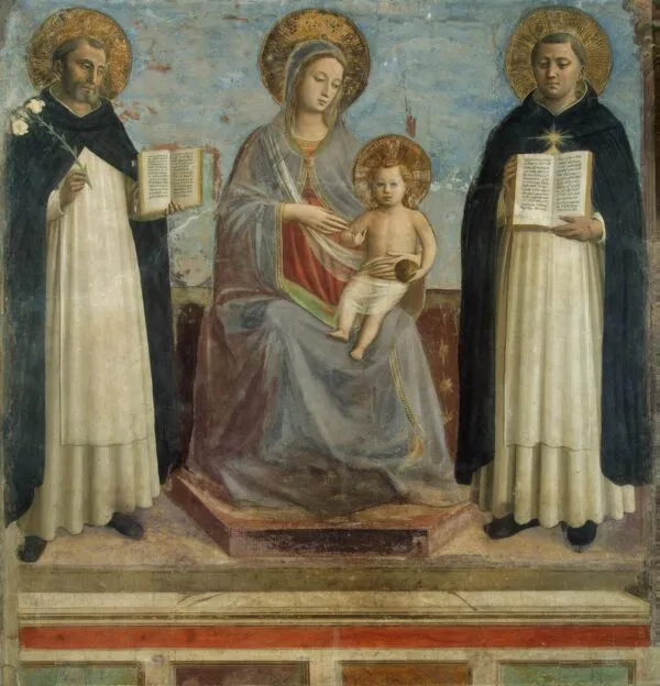 Madonna and Child (1430) by Fra Angelico — original painting reproduced as a hand-painted oil on canvas