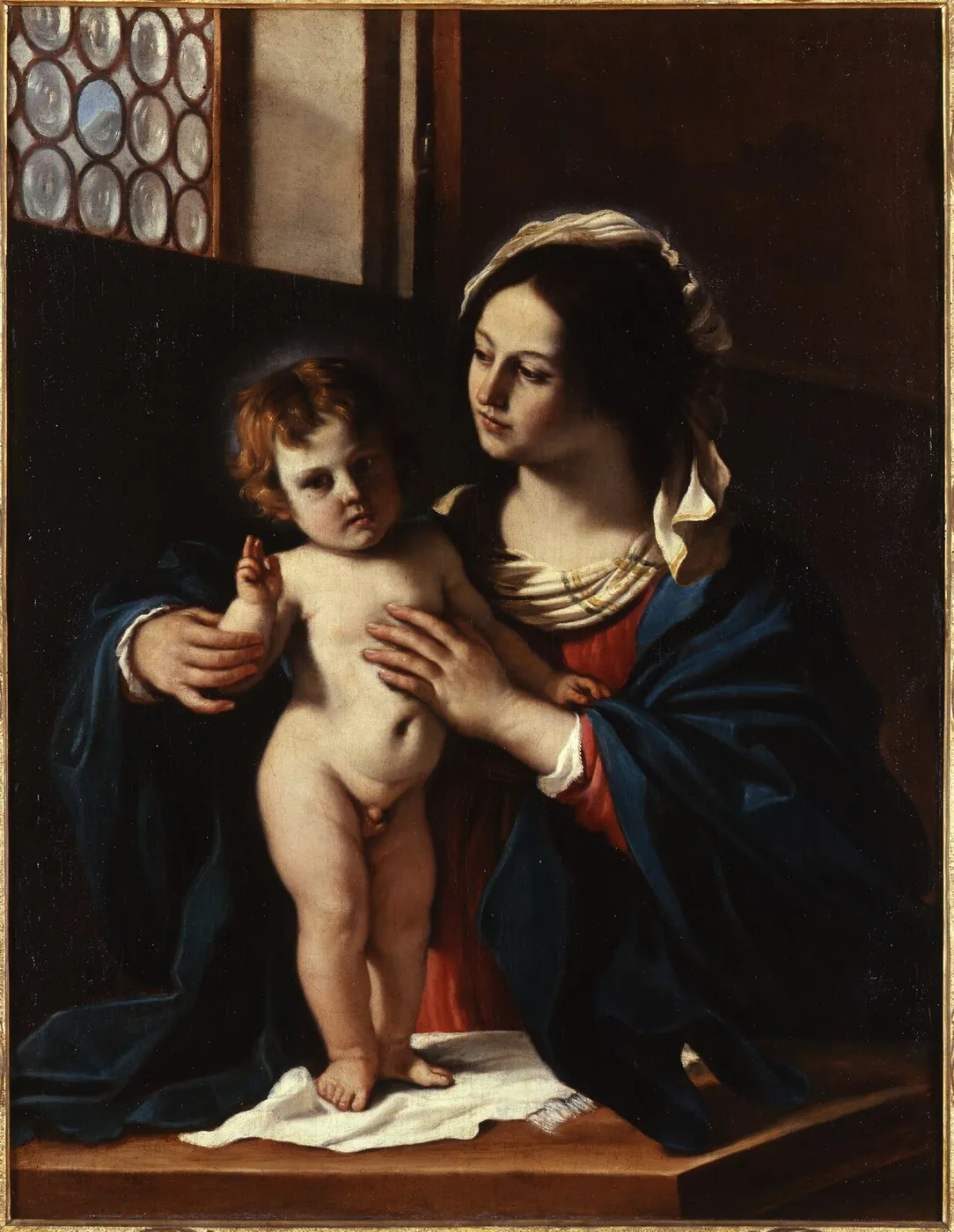 Madonna and Child by Guercino — original painting reproduced as a hand-painted oil on canvas