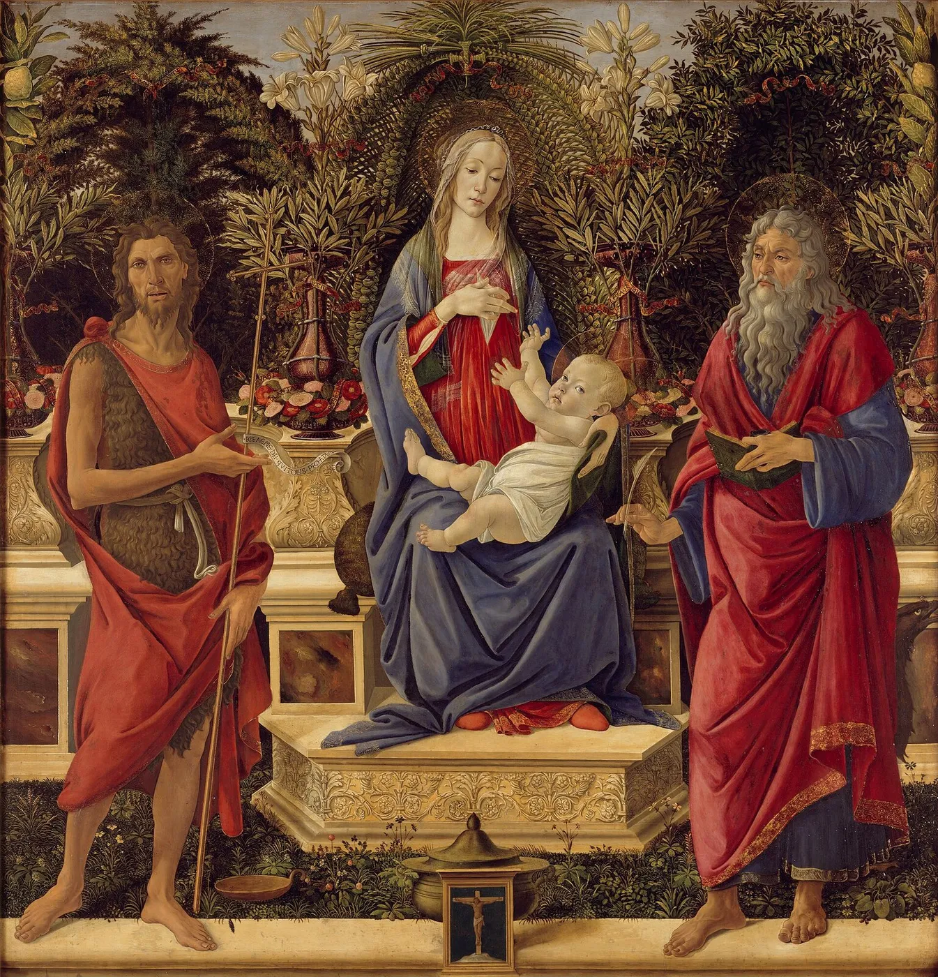 Madonna Bardi (1500) by Sandro Botticelli — original painting reproduced as a hand-painted oil on canvas