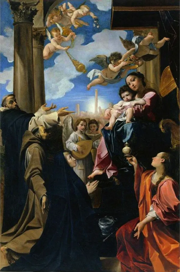 Madonna dei Bargellini (1588) by Ludovico Carracci — original painting reproduced as a hand-painted oil on canvas