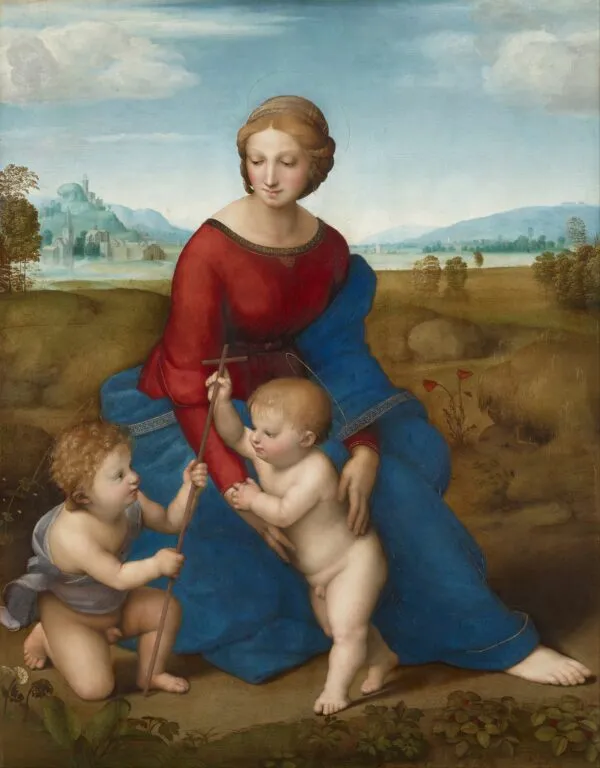Madonna del Prato (1505) by Raphael — original painting reproduced as a hand-painted oil on canvas
