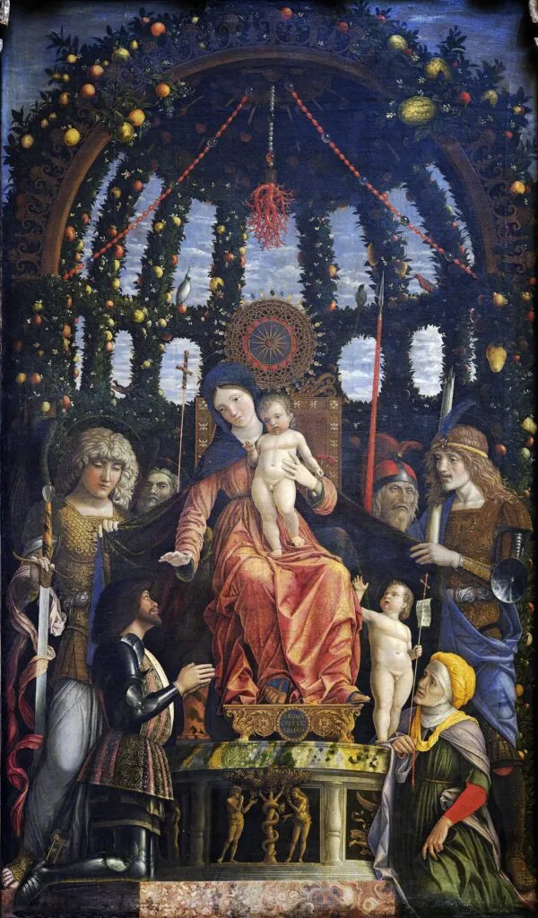 Madonna della Vittoria (1495) by Andrea Mantegna — original painting reproduced as a hand-painted oil on canvas