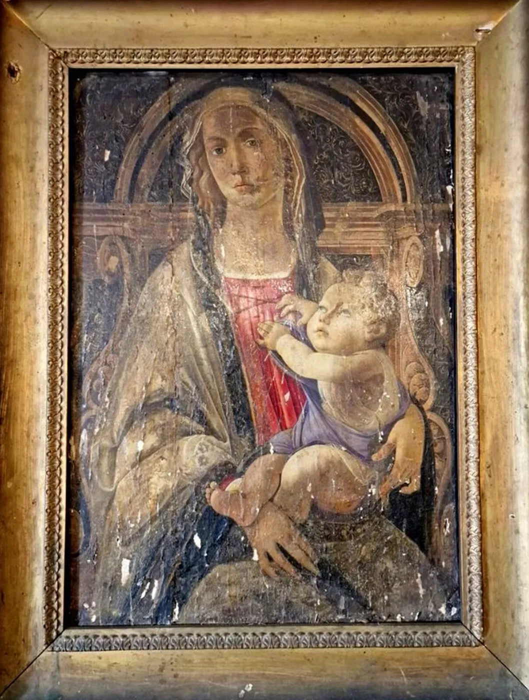 Madonna delle Grazie (1470) by Sandro Botticelli — original painting reproduced as a hand-painted oil on canvas