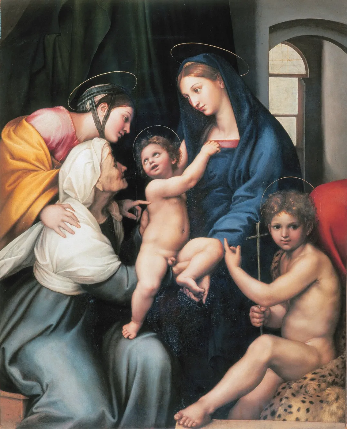 Madonna dell'Impannata (1513) by Raphael — original painting reproduced as a hand-painted oil on canvas