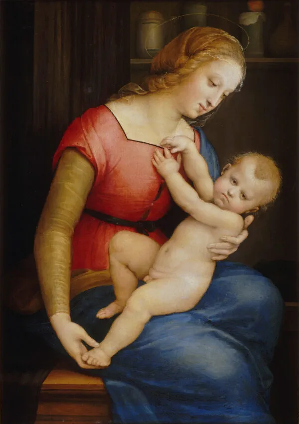 Madonna d'Orleans (1506) by Raphael — original painting reproduced as a hand-painted oil on canvas
