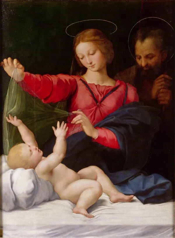 Madonna of Loreto (1509) by Raphael — original painting reproduced as a hand-painted oil on canvas