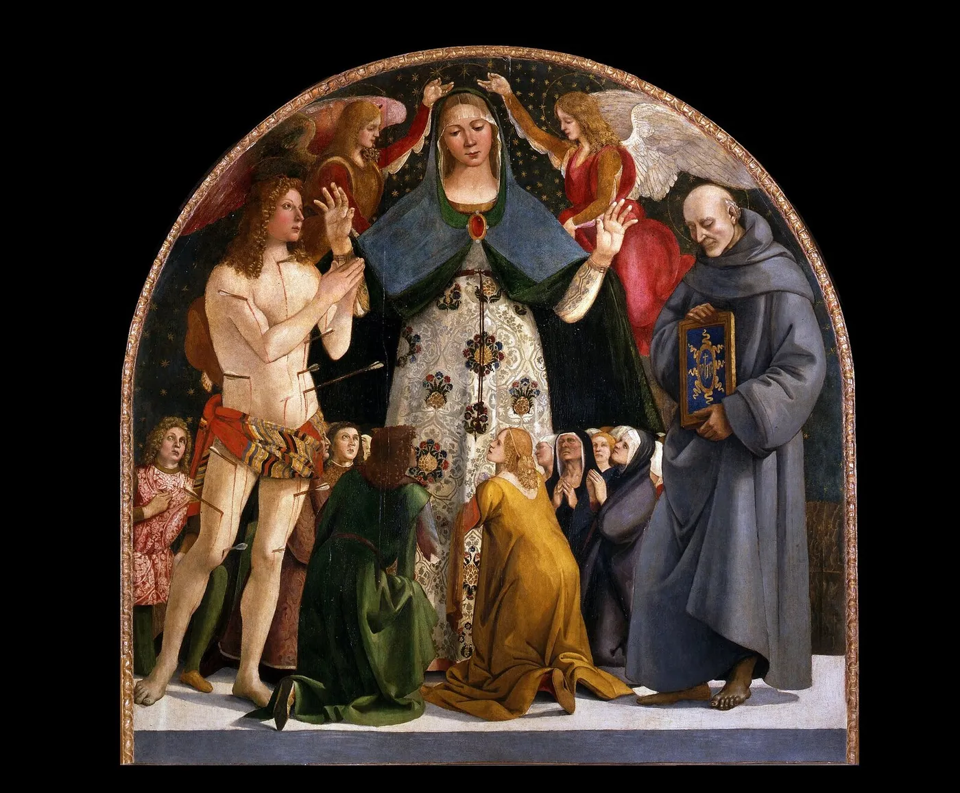 Madonna of Mercy and Saints Sebastian and Bernardino da Siena — Luca Signorelli