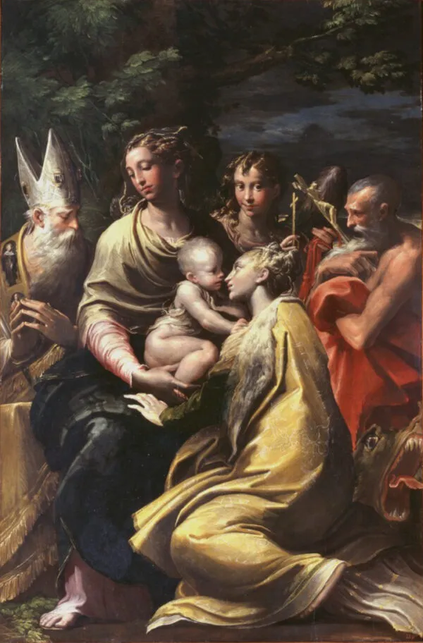 Madonna of Saint Margaret (1529) by Parmigianino — original painting reproduced as a hand-painted oil on canvas