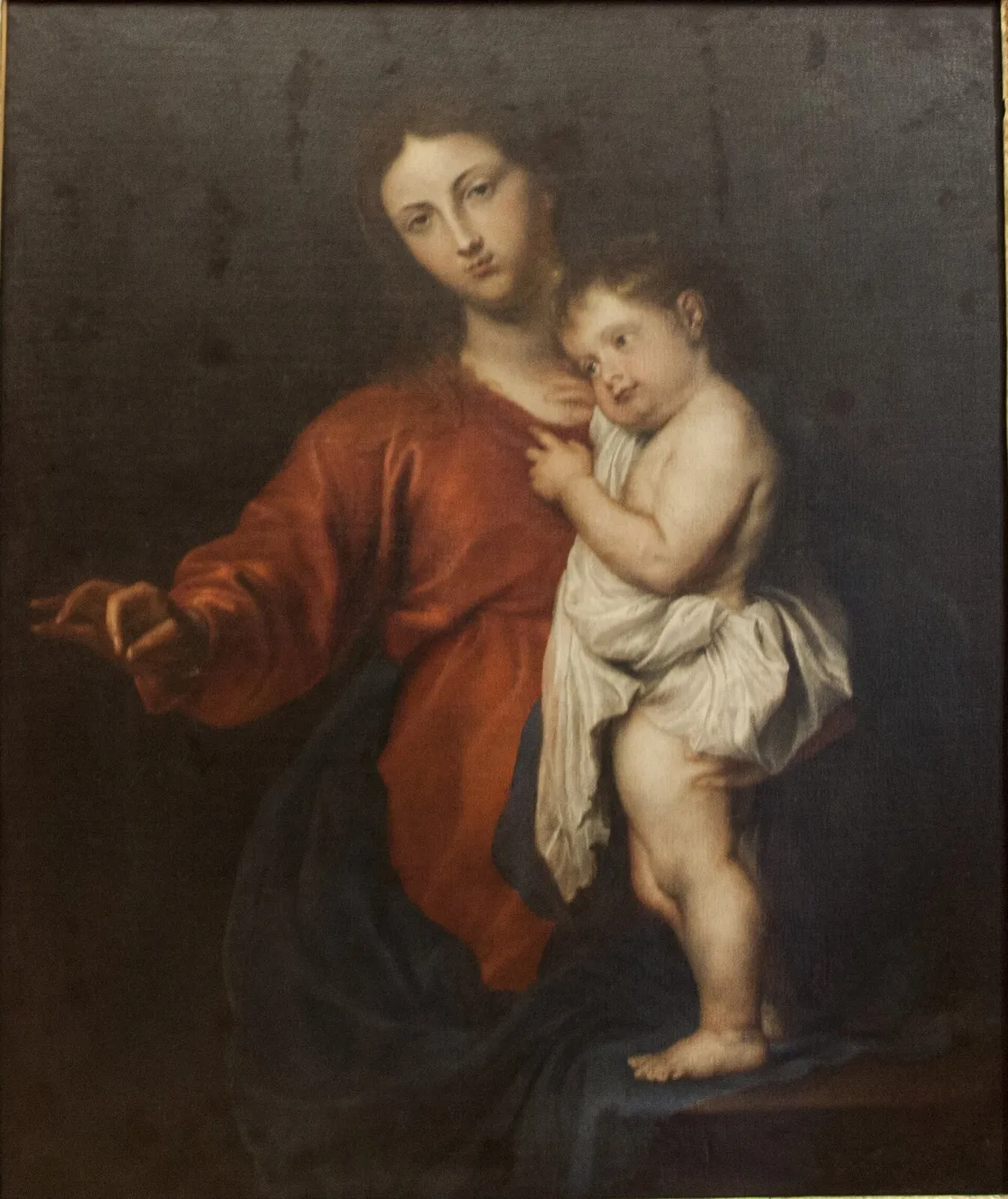 Madonna of the Rosary by Anthony van Dyck — original painting reproduced as a hand-painted oil on canvas