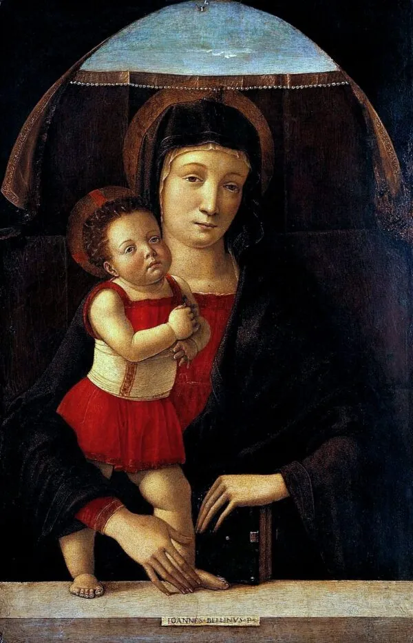 Madonna with Child (1450) by Giovanni Bellini — original painting reproduced as a hand-painted oil on canvas