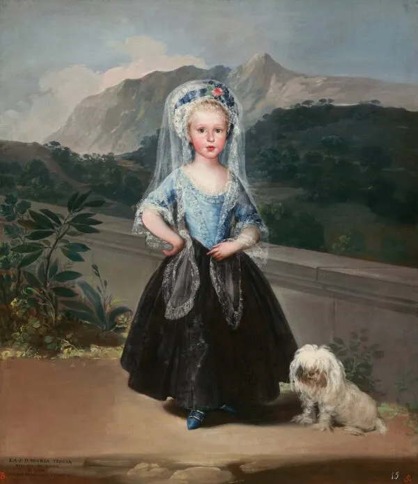 María Teresa de Borbón y Vallabriga, later Condesa de Chinchón (1783) by Francisco Goya — original painting reproduced as a hand-painted oil on canvas