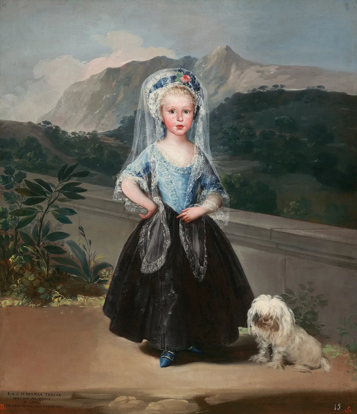 María Teresa de Borbón y Vallabriga, later Condesa de Chinchón (1783) by Francisco Goya — original painting reproduced as a hand-painted oil on canvas