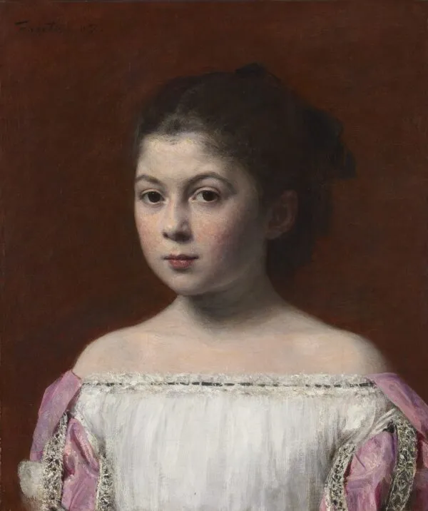Marie-Yolande de Fitz-James (1867) by Henri Fantin-Latour — original painting reproduced as a hand-painted oil on canvas
