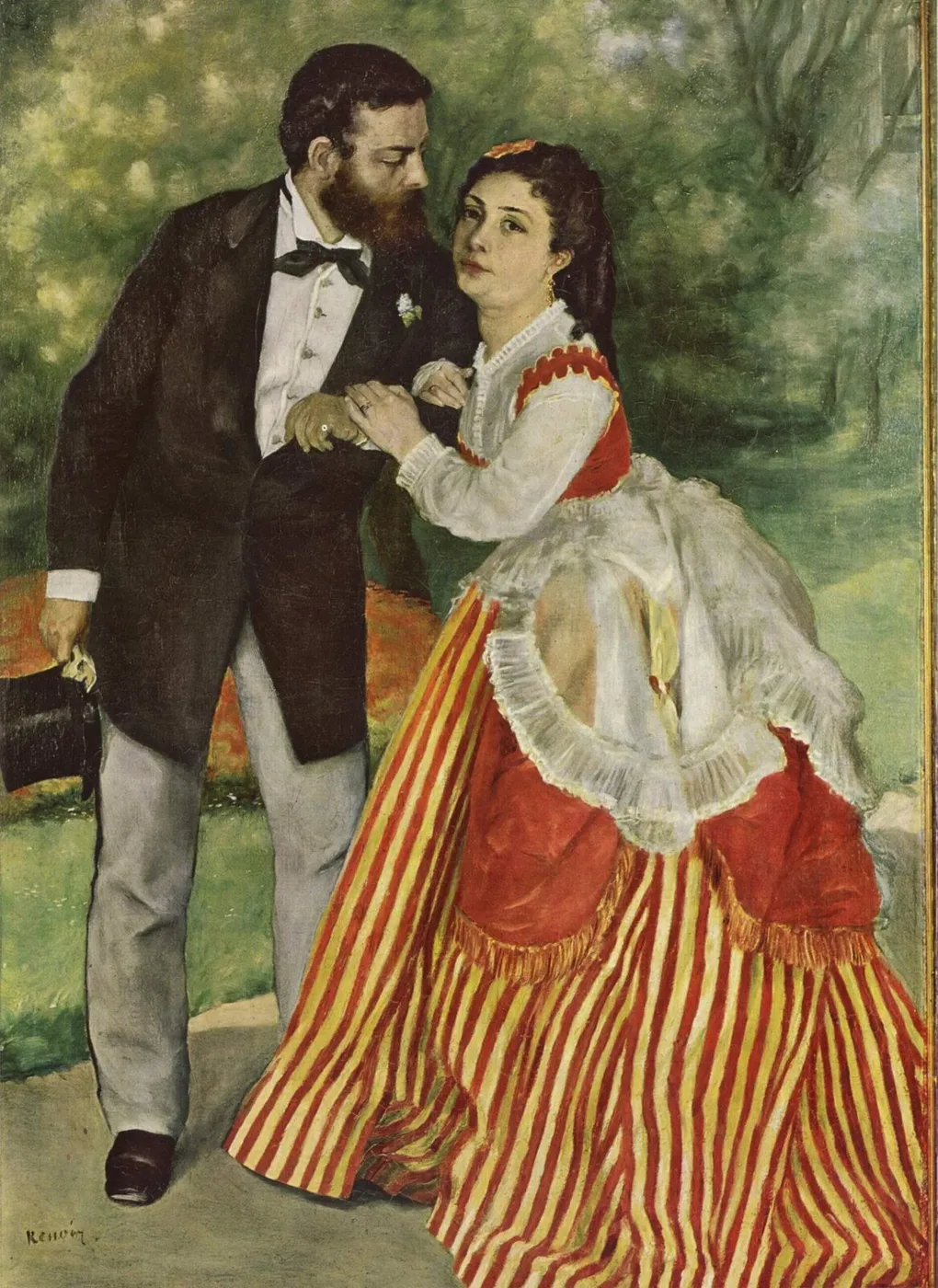 Marriage of Sisley (1868) by Pierre-Auguste Renoir — original painting reproduced as a hand-painted oil on canvas