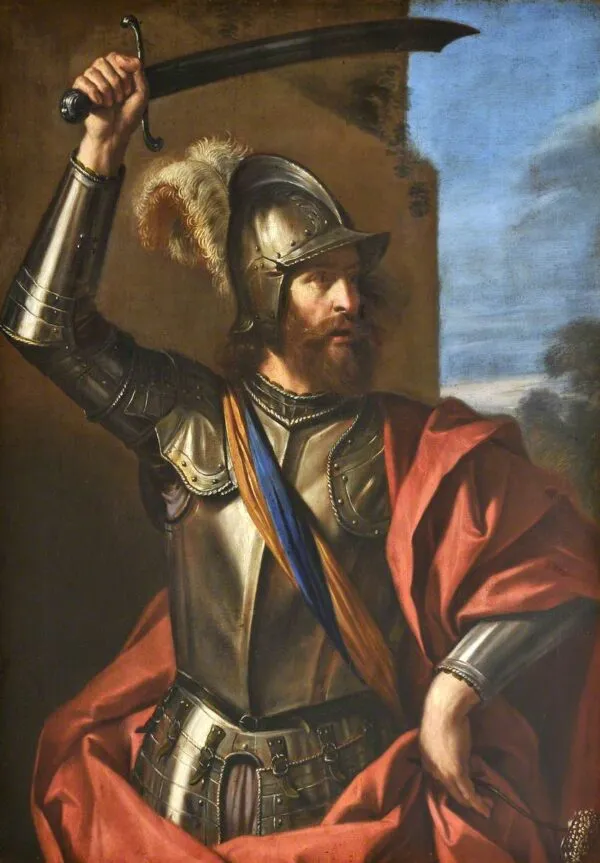 Mars (1624) by Guercino — original painting reproduced as a hand-painted oil on canvas