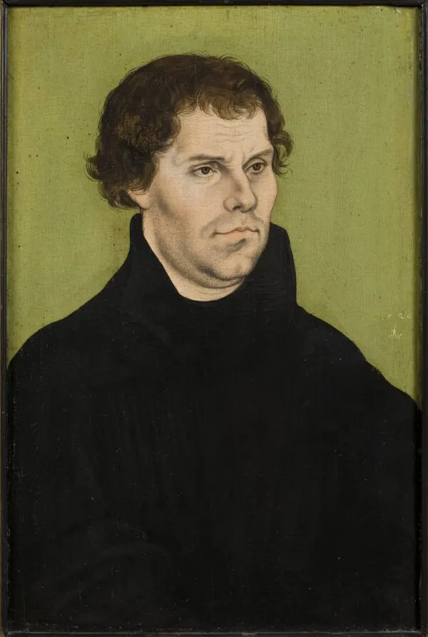 Martin Luther (1526) by Lucas Cranach the Elder — original painting reproduced as a hand-painted oil on canvas