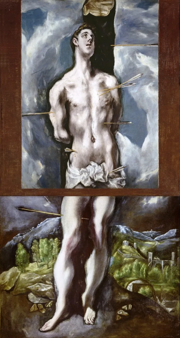 Martyrdom of Saint Sebastian (1610) by El Greco — original painting reproduced as a hand-painted oil on canvas
