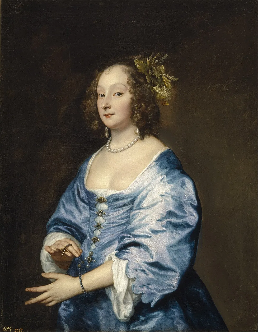 Mary, Lady Van Dyck (1640) by Anthony van Dyck — original painting reproduced as a hand-painted oil on canvas
